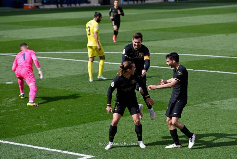 جريزمان يقود برشلونة لوصافة الليجا بثنائية ضد فياريال