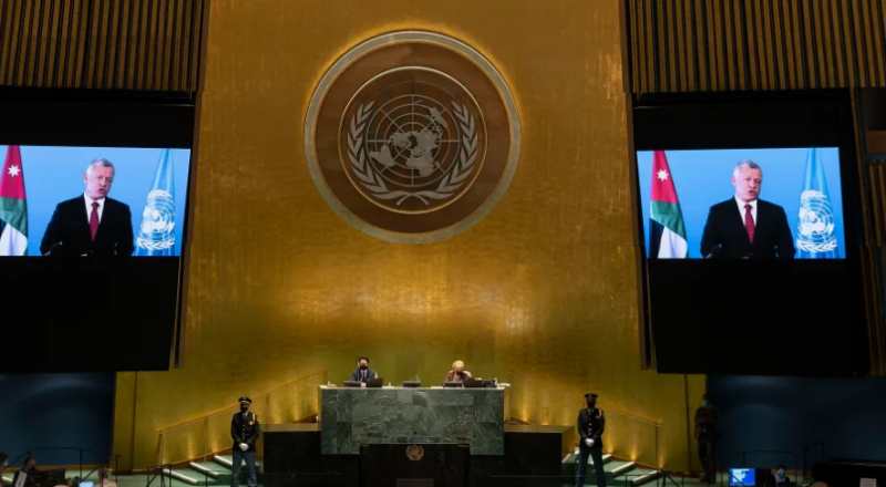 الملك عبدالله- : لا يمكن أن يتحقق الأمن للجميع إلا بسلام عادل