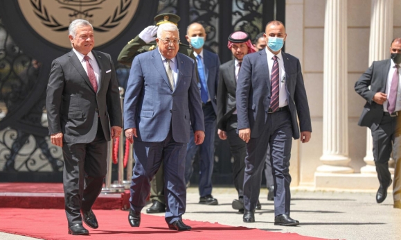 الملك الاردني يلتقي ابو مازن برام الله