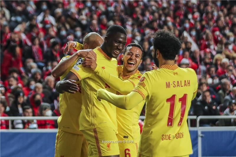 دوري الابطال-  ليفربول يقهر عناد بنفيكا بثلاثية