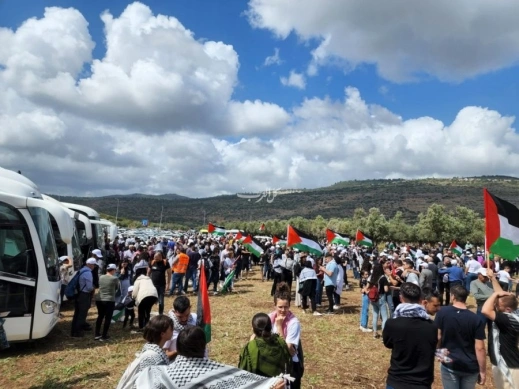 بمشاركة الآلاف- مسيرة العودة تنطلق على أراضي ميعار المهجرة