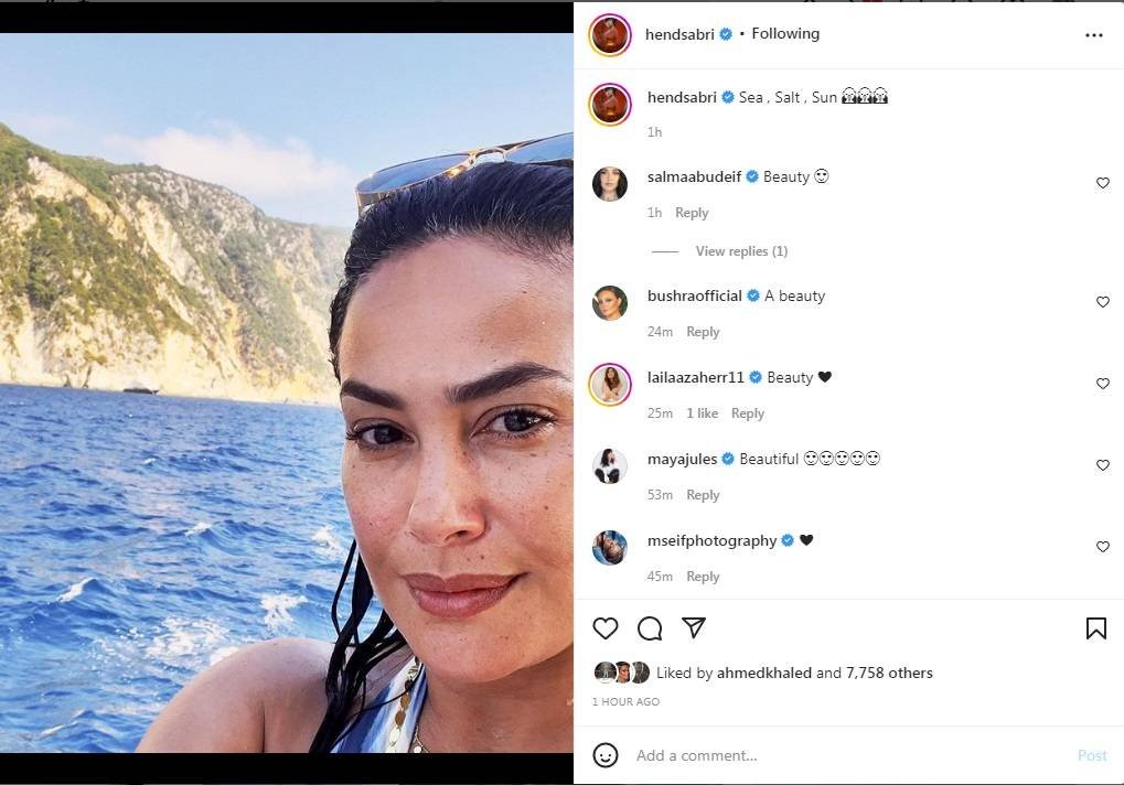 بين البحر والرمال والشمس.. هند صبري تقضي عطلتها الصيفية