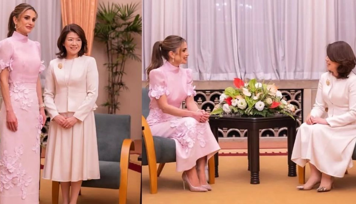 الفخامة والاحتشام.. الملكة رانيا تخطف الانظار في اليابان