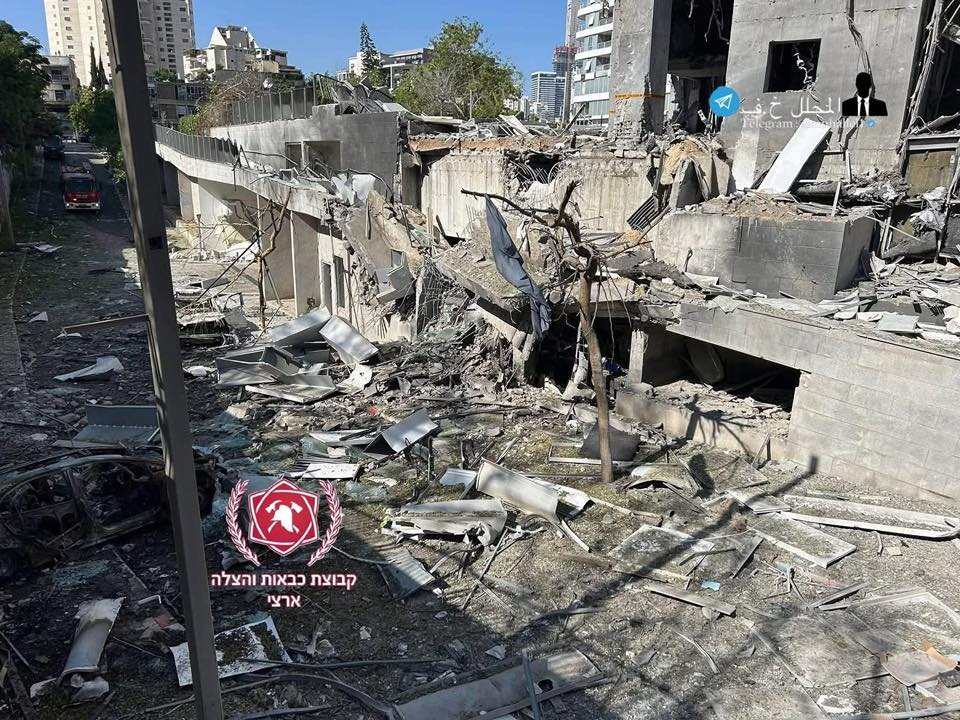 تحديث حول اضرار القصف الايراني صباح اليوم على تل_ابيب