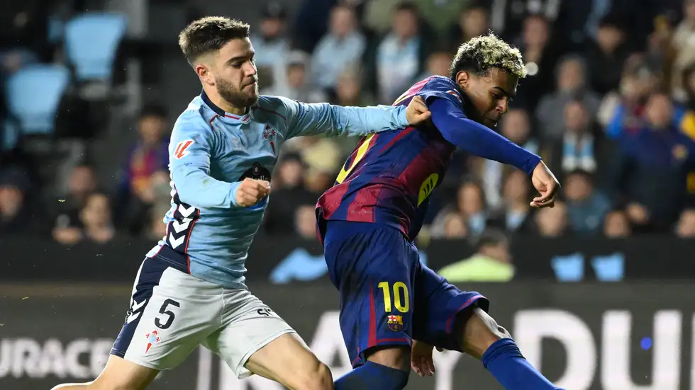 غضب يامال وغياب أراوخو أبرز مشاهد فوز برشلونة على سيلتا فيجو